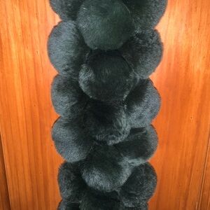 Hunter Green Rabbit Fur Scarf